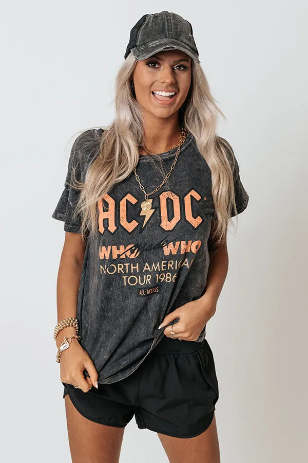 AC/DC Who Made Who Vintage-Wash Graphic Tee