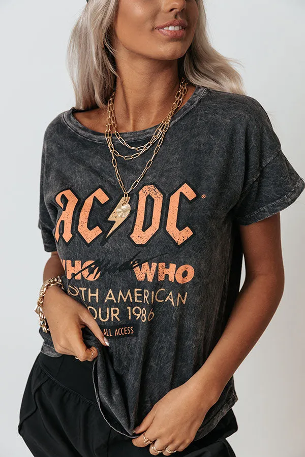 AC/DC Who Made Who Vintage-Wash Graphic Tee