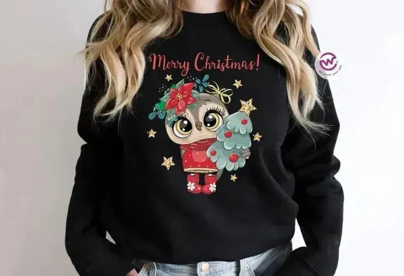 Adult Hoodies - Christmas -Owl