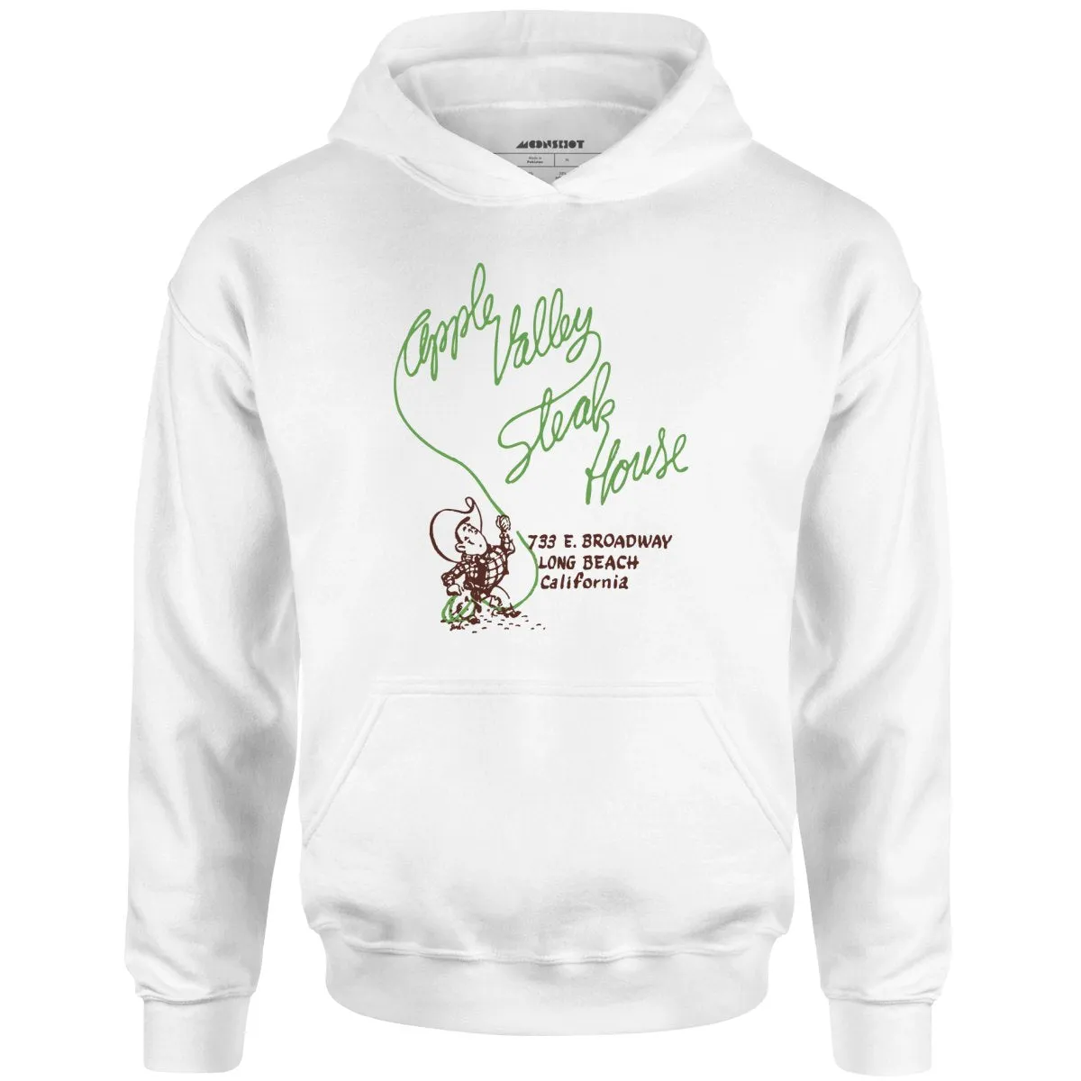 Apple Valley Steak House - Long Beach, CA - Vintage Restaurant - Unisex Hoodie