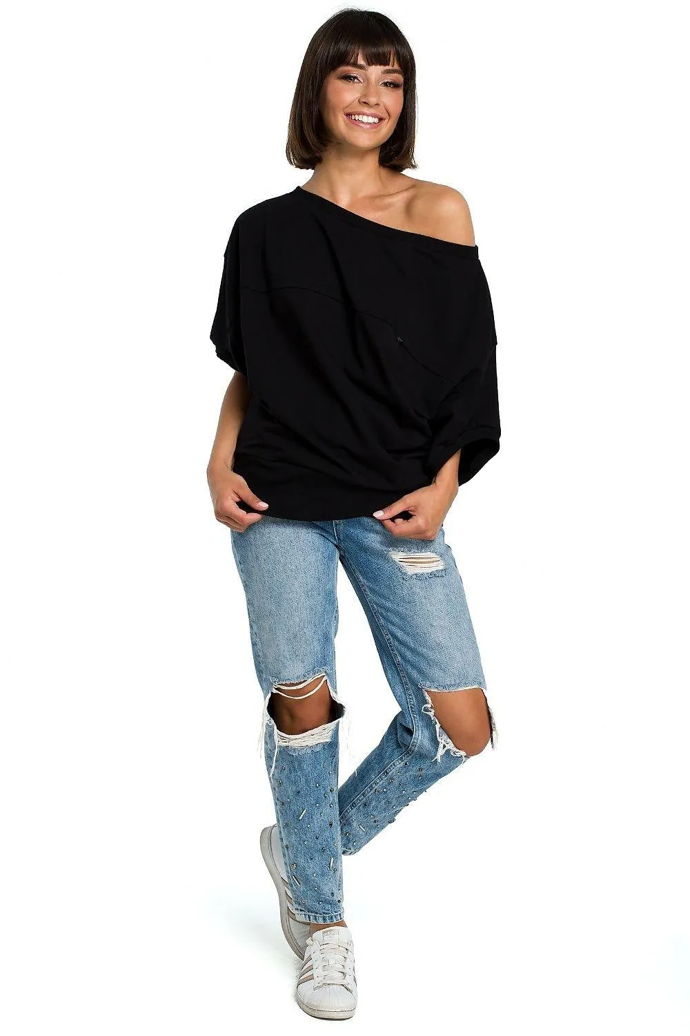 Chic Cozy Knit Oversized Sweatshirt