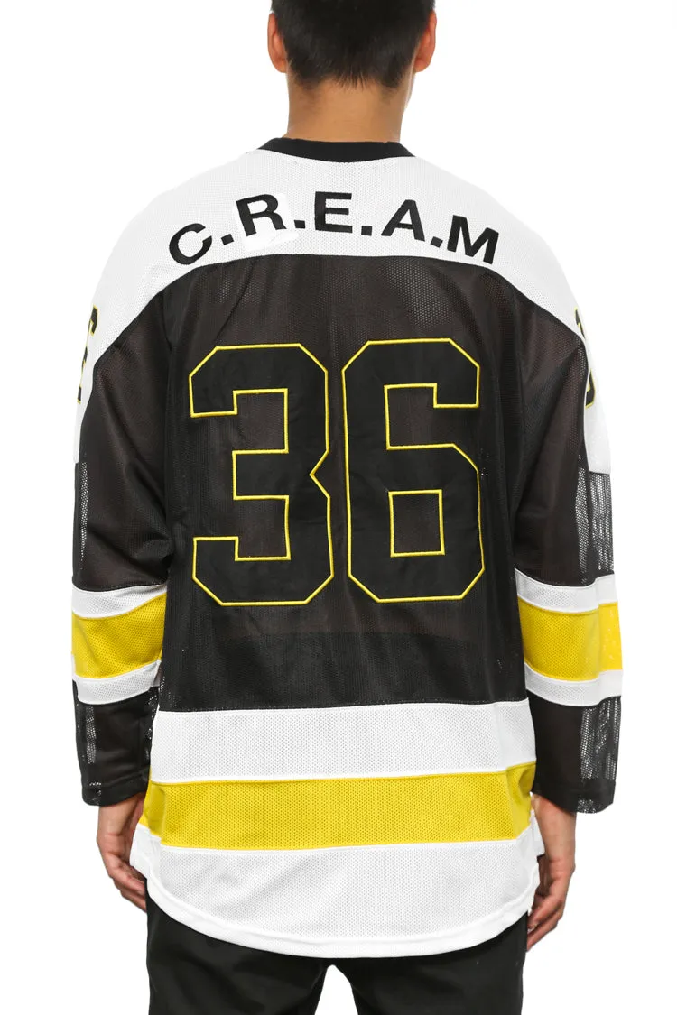 Cream Hockey Jersey Black