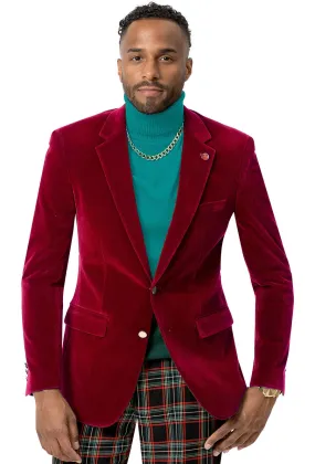 EJ Samuel Modern Fit Blazer J134-Red