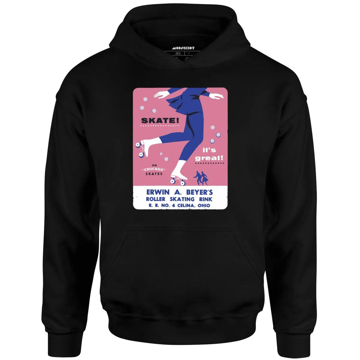 Erwin A. Beyer's - Celina, OH - Vintage Roller Rink - Unisex Hoodie