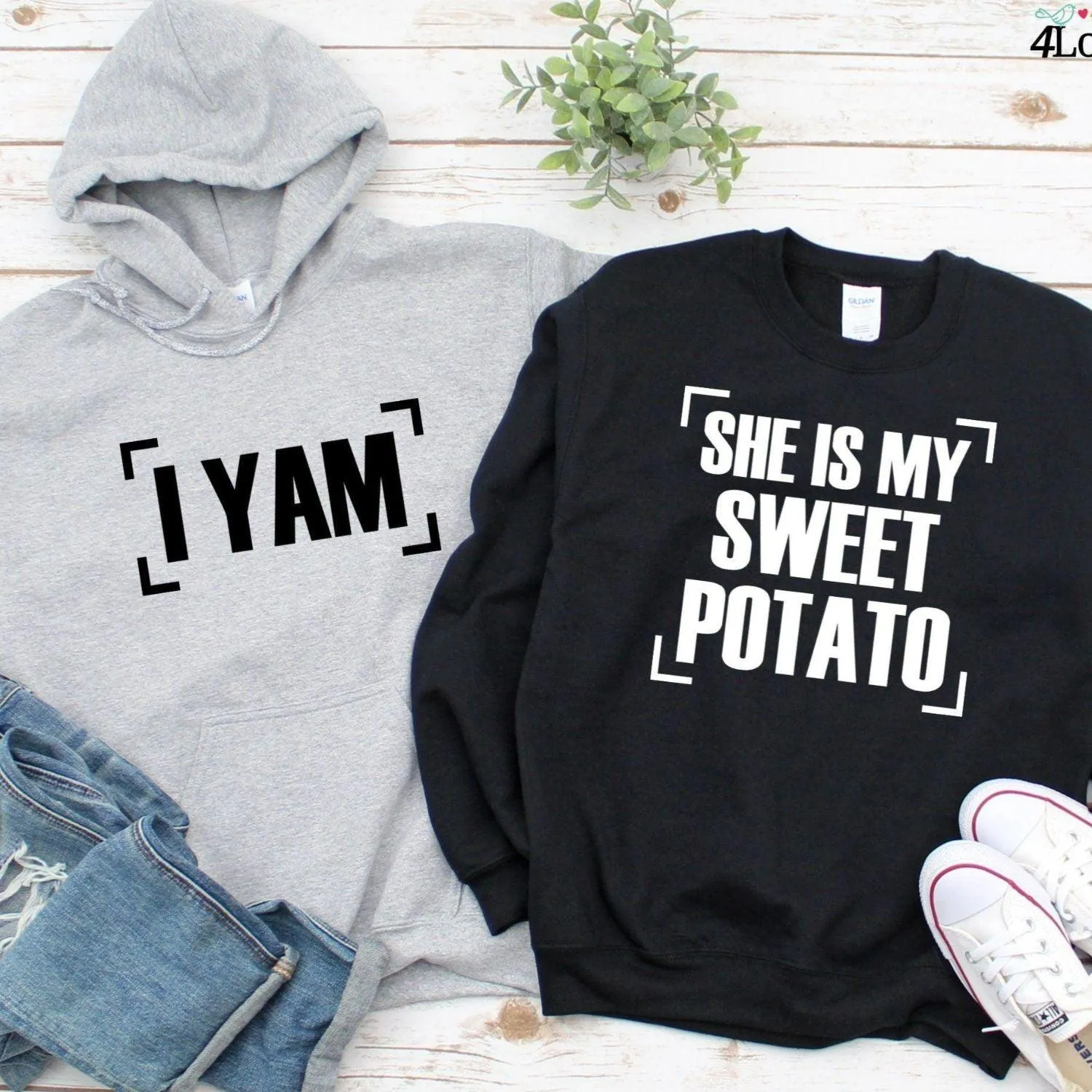 Friendsgiving Matching Set: 'She's My Sweet Potato/I Yam' - Perfect Thanksgiving Outfits!