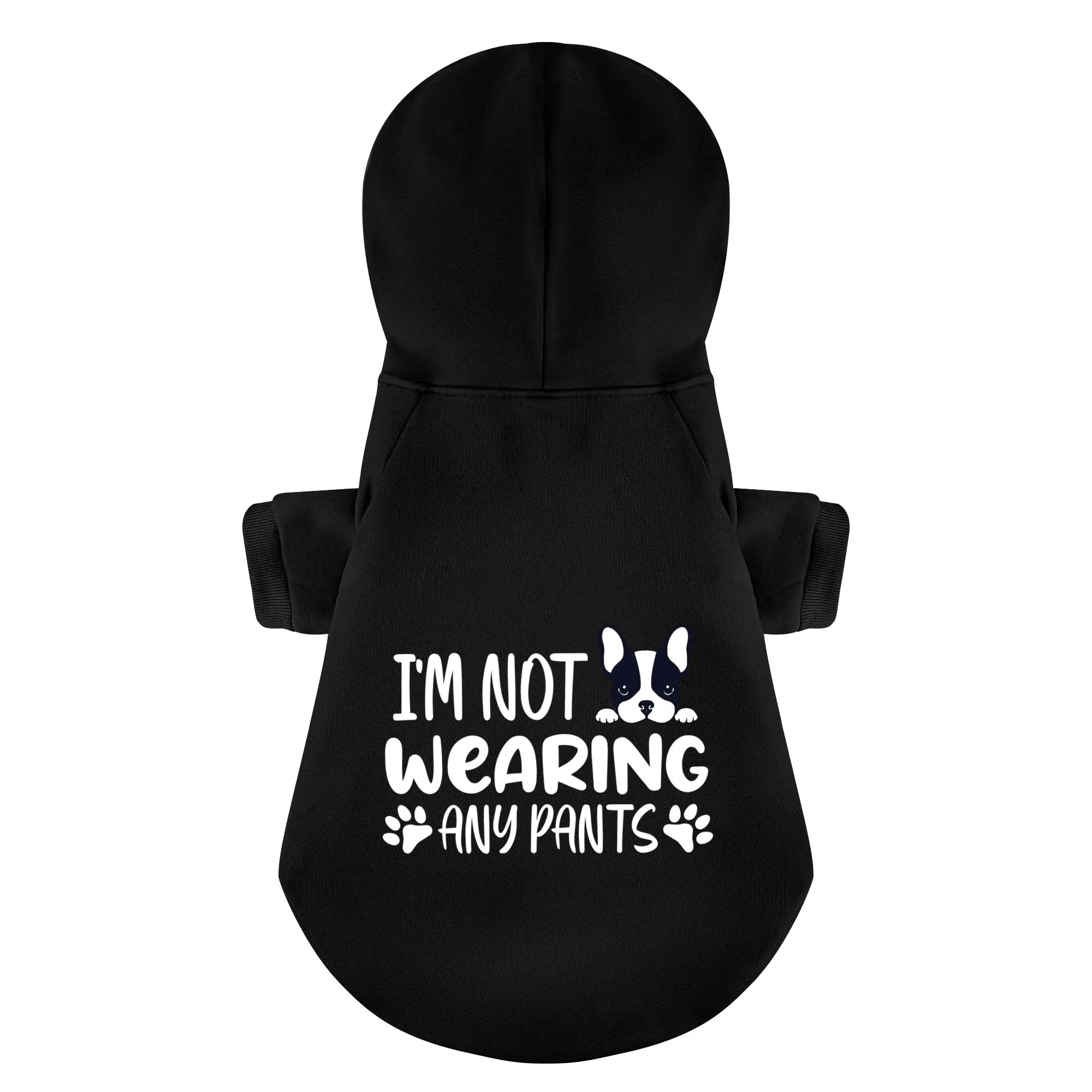 Im not wearing any pants - Personalized French Bulldog Hoodies with Funny Quotes – Stylish, Cozy, and Premium 100% Cotton