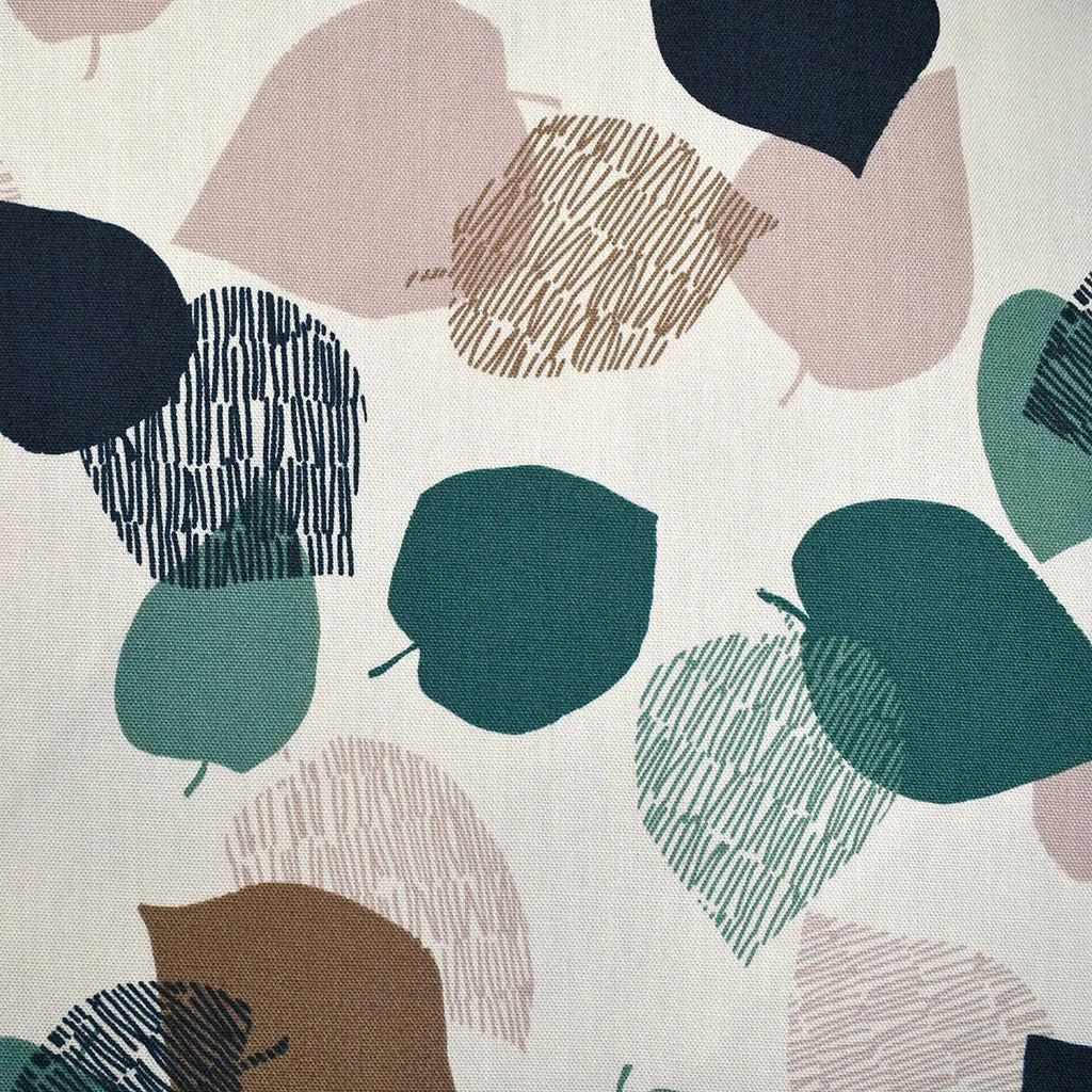 Japanese Modern Leaves Oxford Canvas Vanilla/Multi