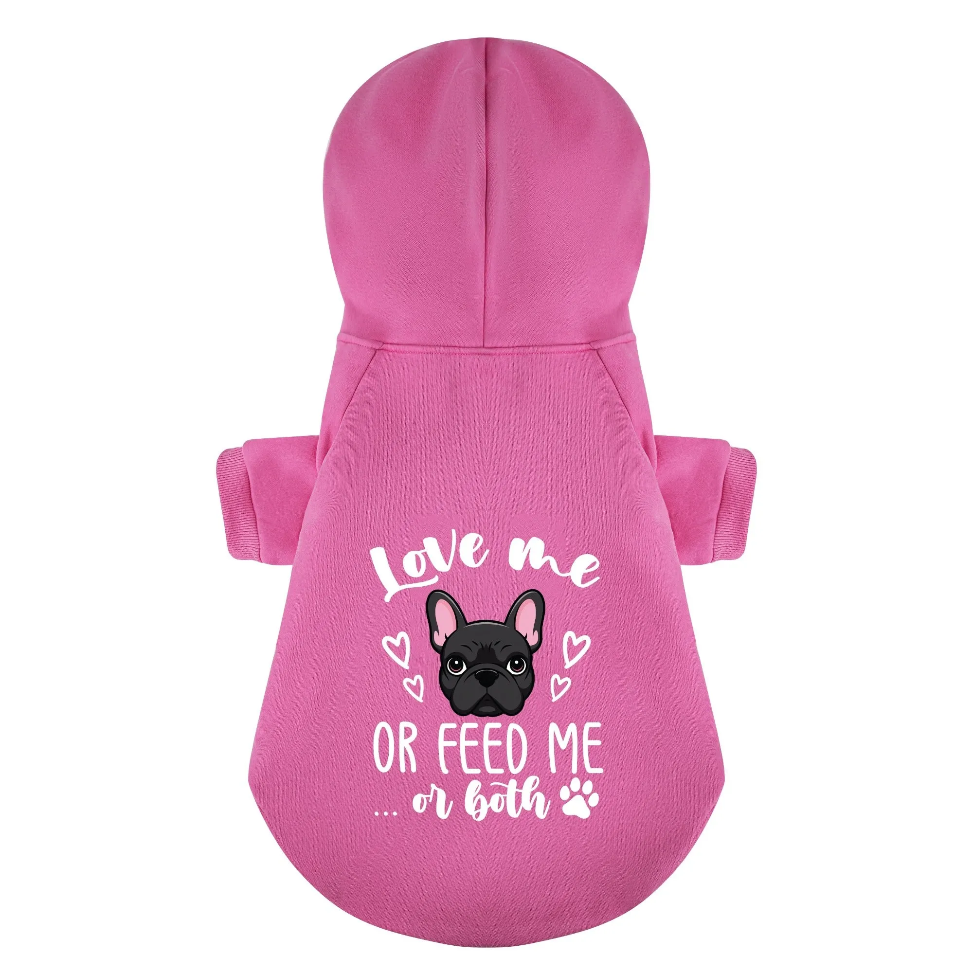 Love me or feed me... or both  - Personalized French Bulldog Hoodies with Funny Quotes – Stylish, Cozy, and Premium 100% Cotton