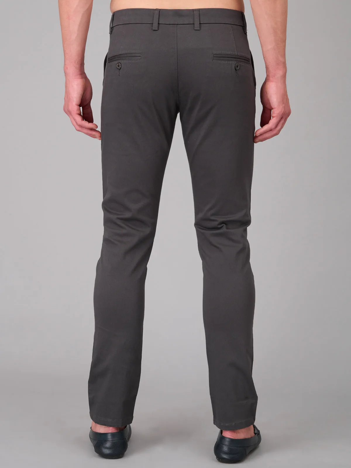 Men Grey Cotton Trouser (GBTMK7651)