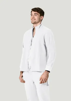 Men's Modern Scrub Jacket White