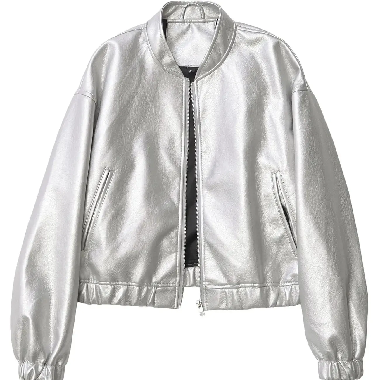 Metallic Moto Women's Faux-Leather Jacket