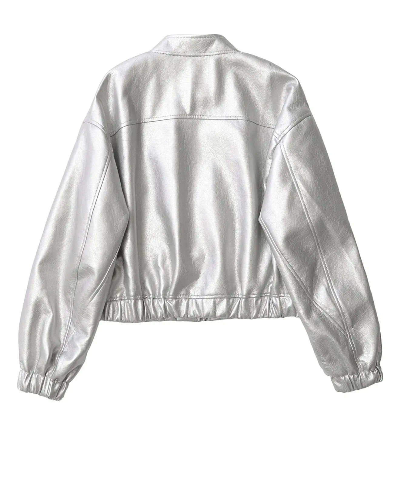 Metallic Moto Women's Faux-Leather Jacket