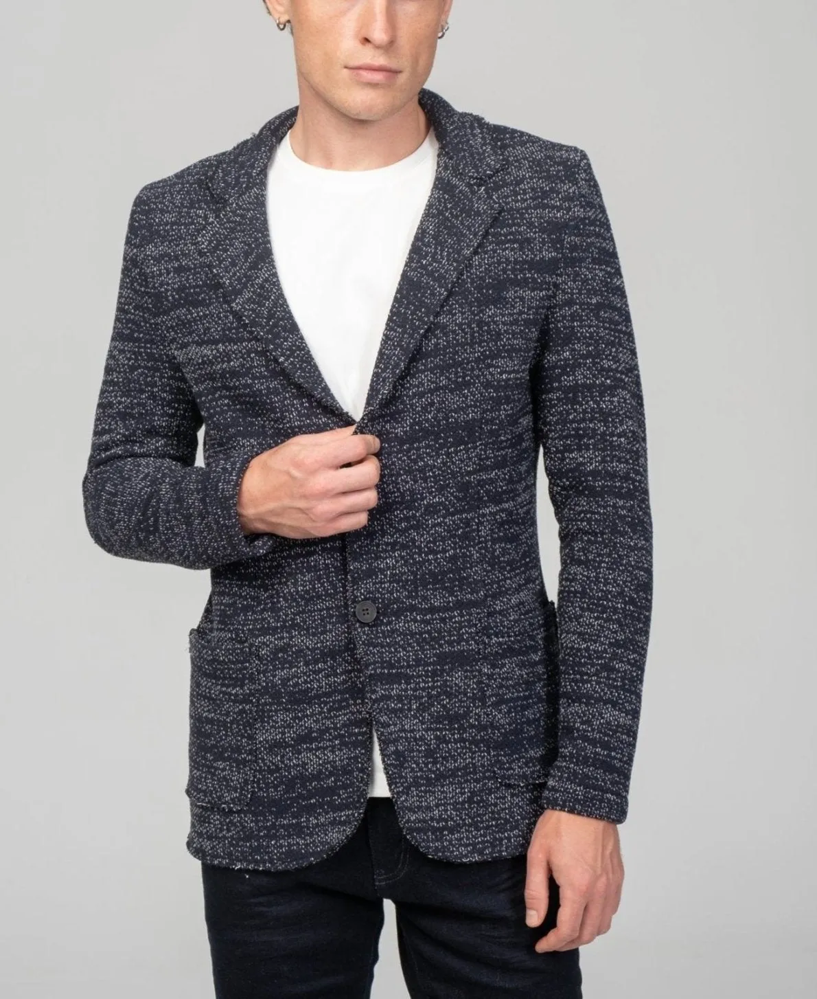 Modern Cotton Jackets - Navy White