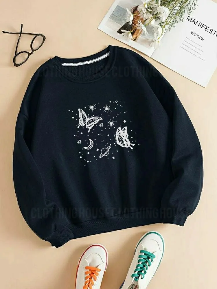 Saturn butterfly sweatshirt