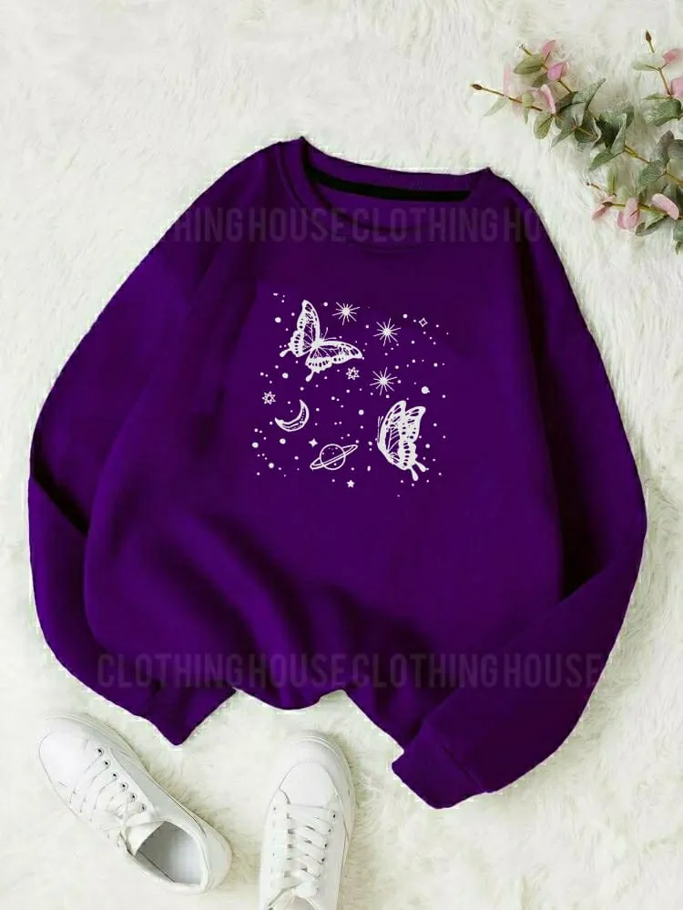 Saturn butterfly sweatshirt