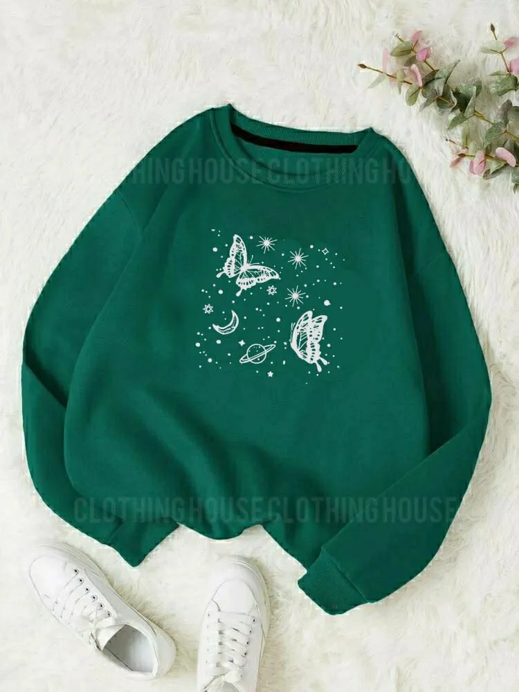 Saturn butterfly sweatshirt