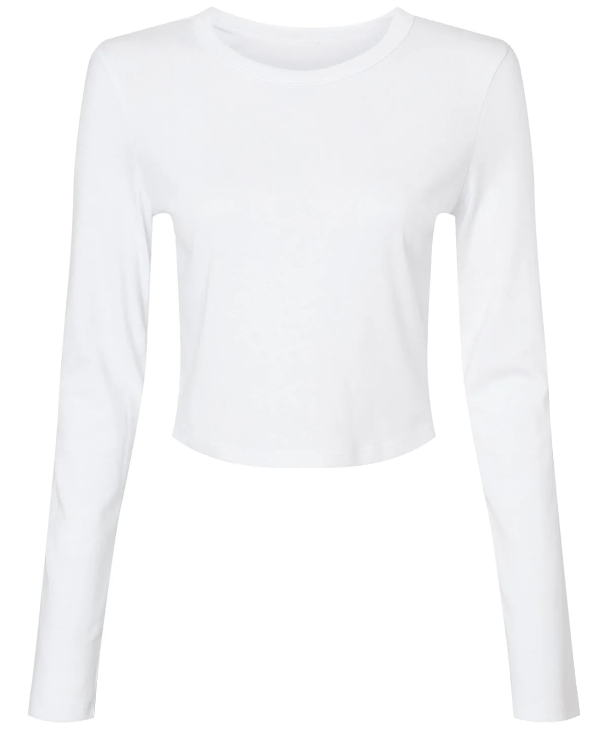 Solid White Blend - Women’s micro rib long sleeve baby t-shirt