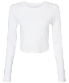 Solid White Blend - Women’s micro rib long sleeve baby t-shirt