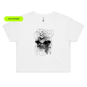 SWATCH CROP TOP TEE BLACK HEART Premium Cotton - B. Streetwear