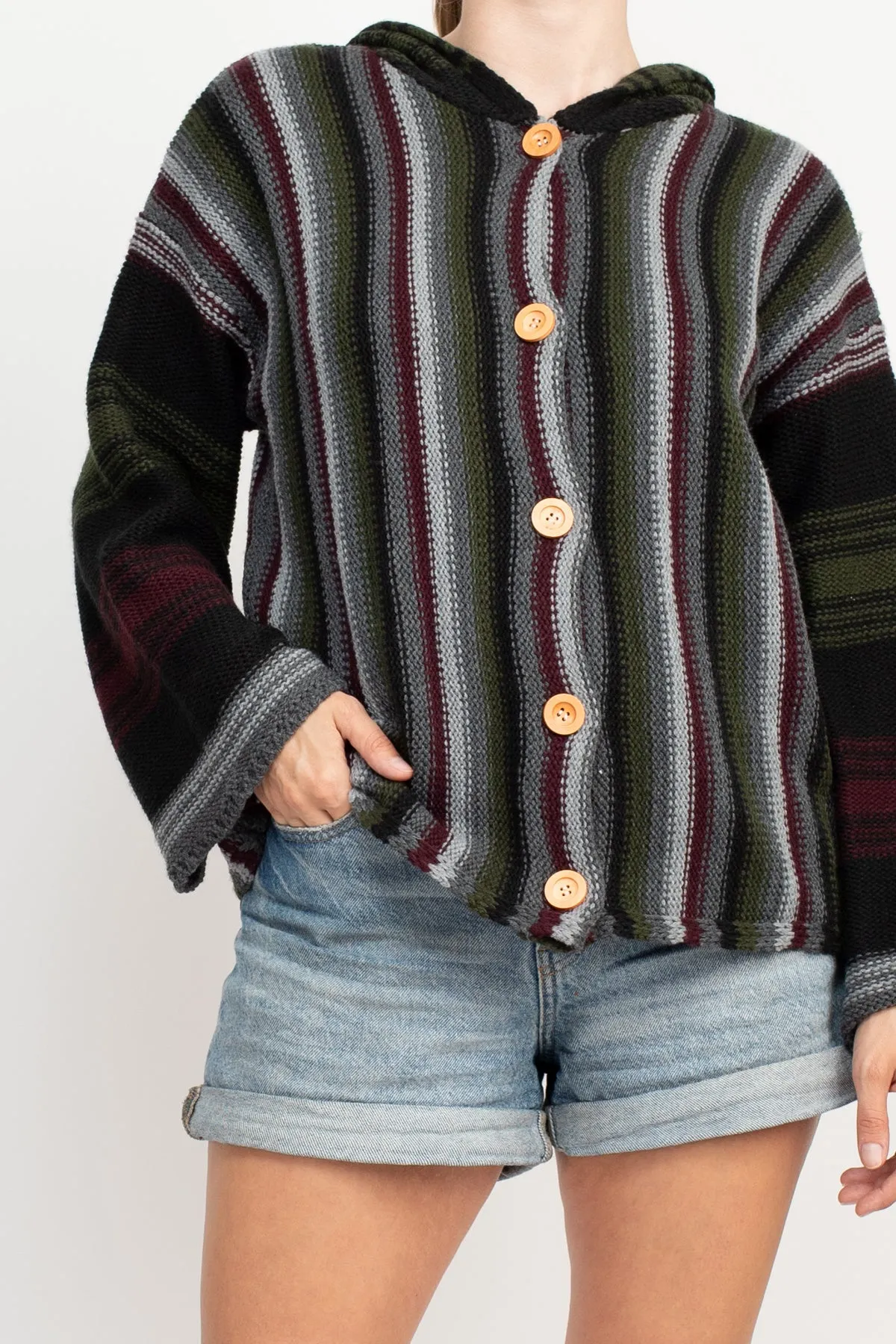 Unisex Striped Knit Sweater