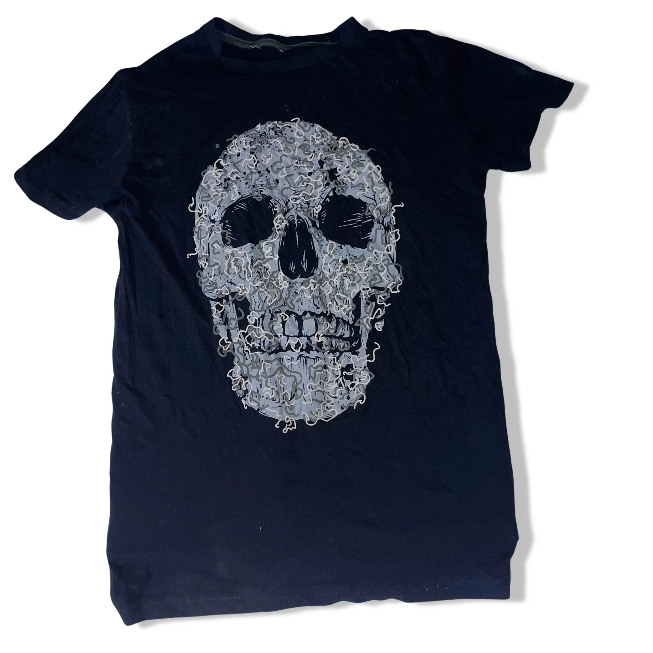 Vintage Skull Graphics navy small short sleeve tees