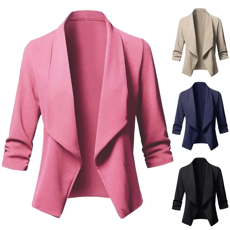 Women's Blazer With a Lapel And Long Sleeve