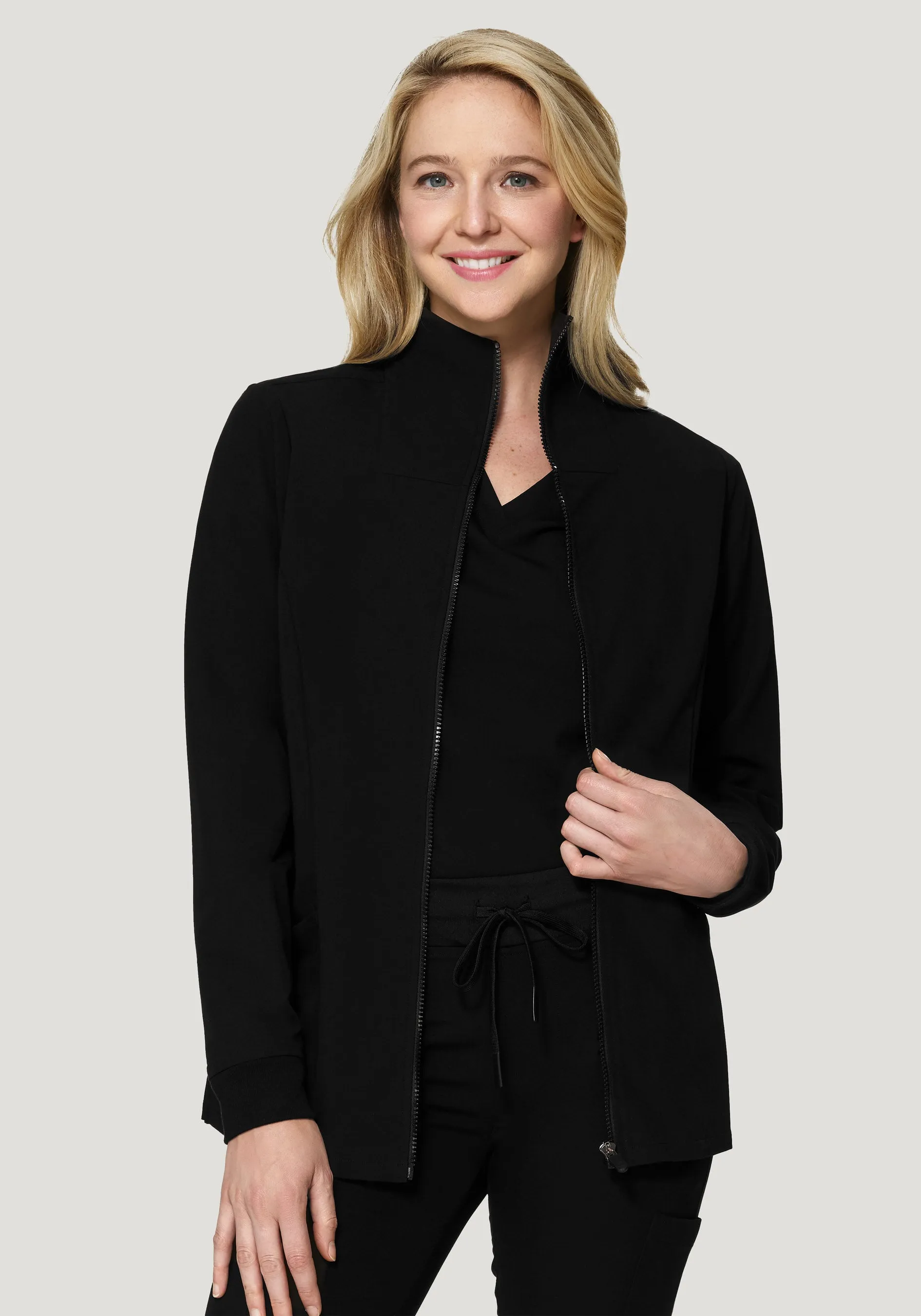 Women's Modern Scrub Jacket Black