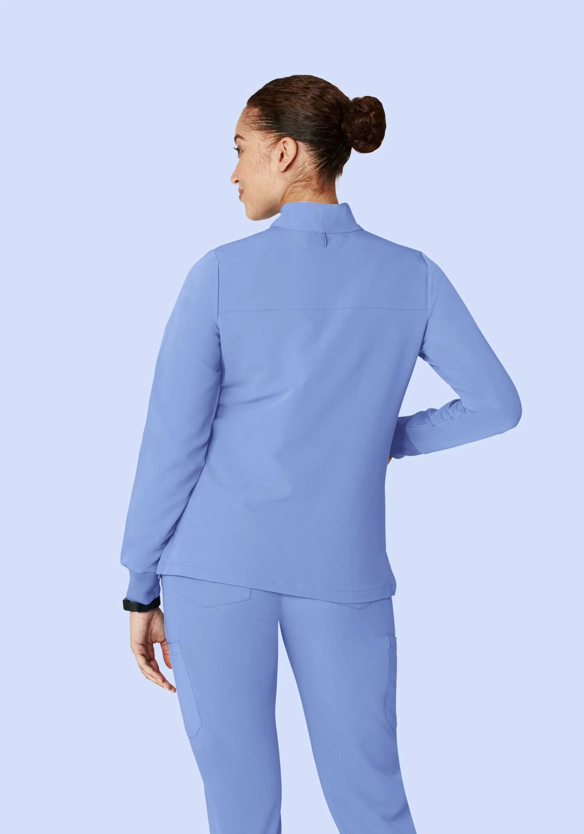 Women's Modern Scrub Jacket Coastline Blue