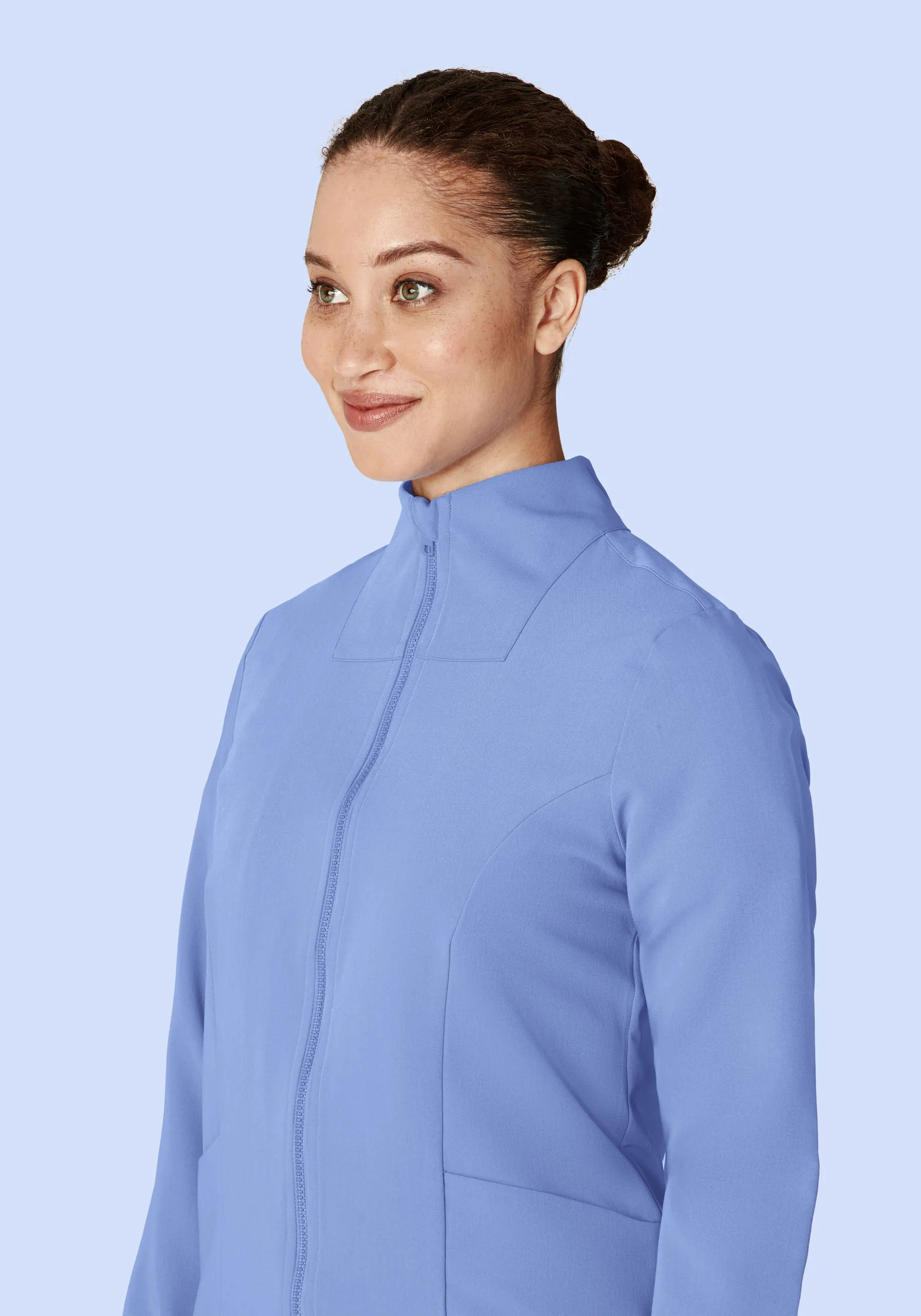 Women's Modern Scrub Jacket Coastline Blue