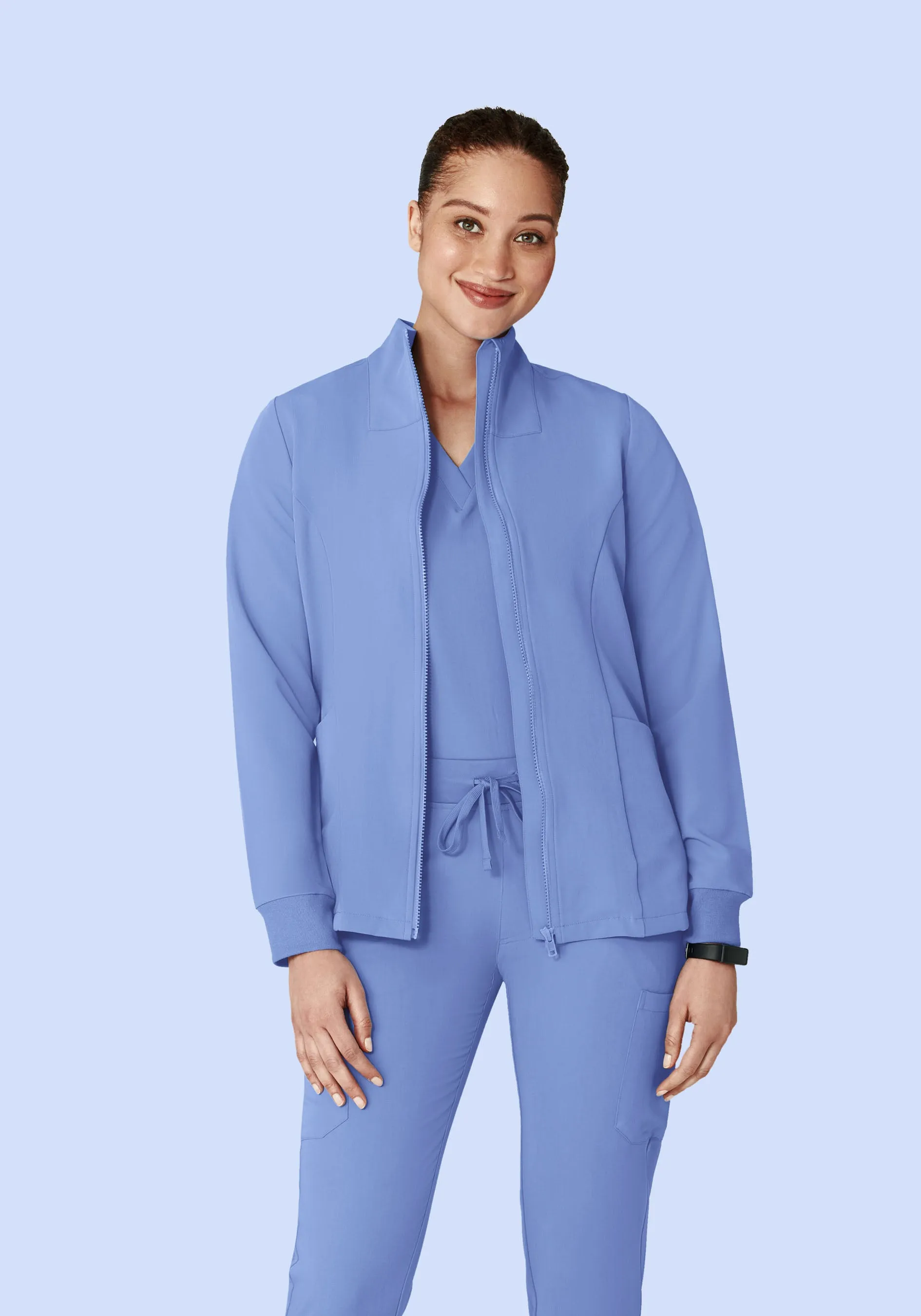 Women's Modern Scrub Jacket Coastline Blue