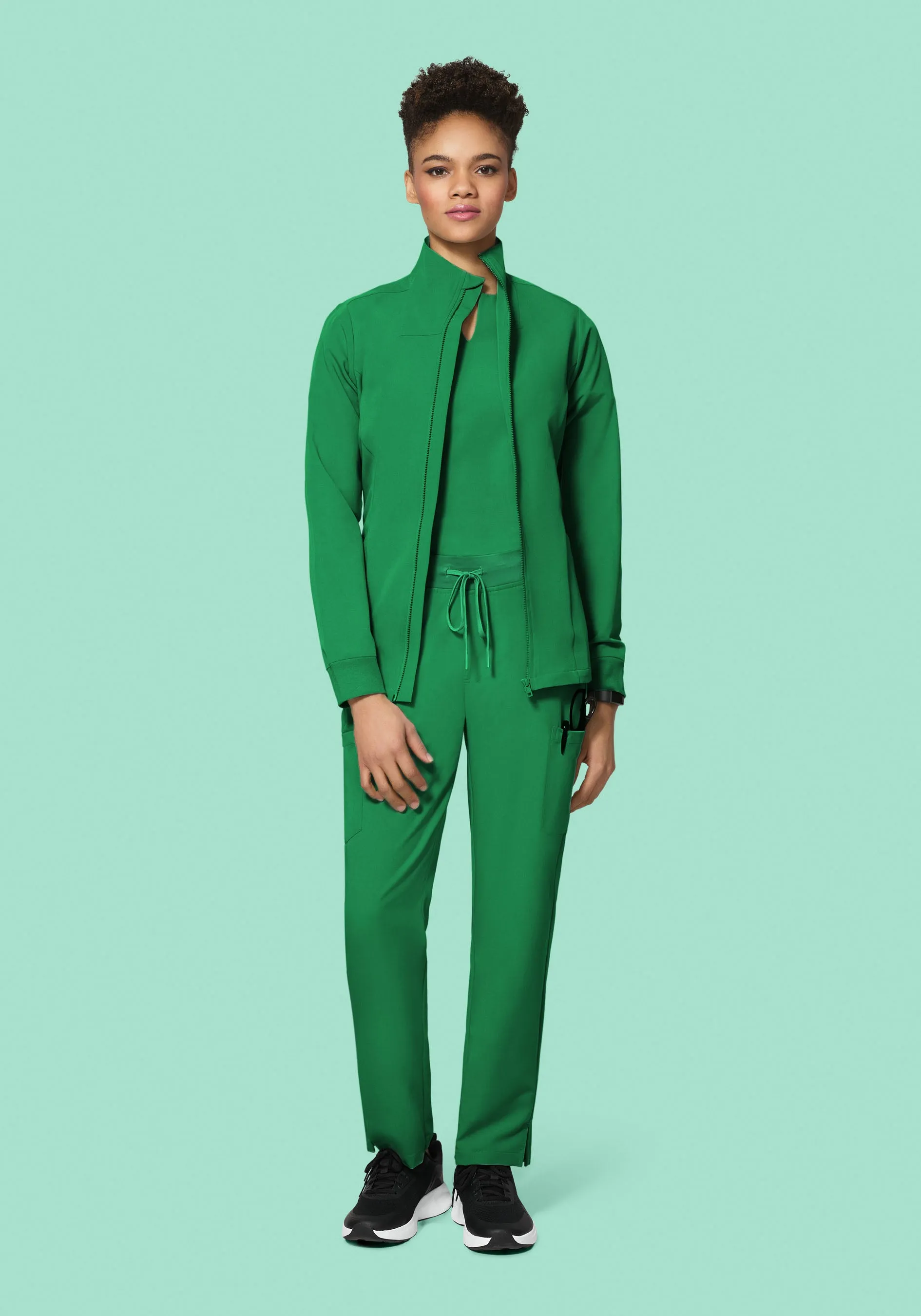 Women's Modern Scrub Jacket Emerald