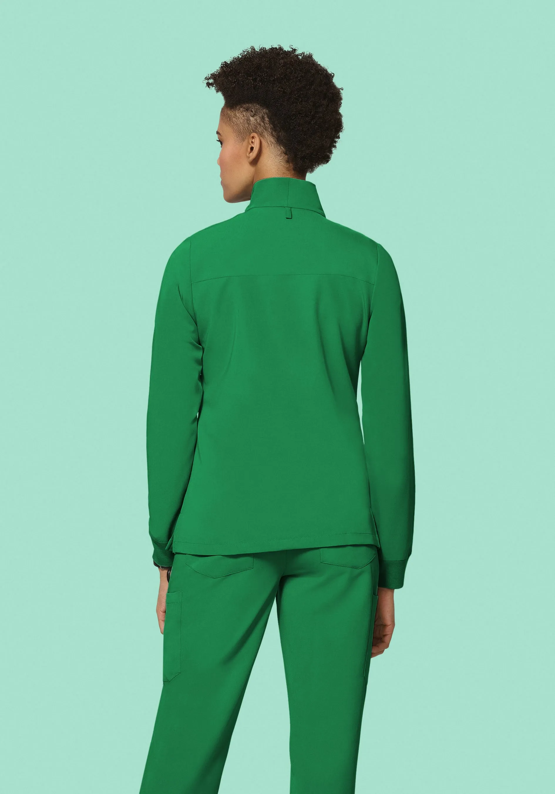 Women's Modern Scrub Jacket Emerald