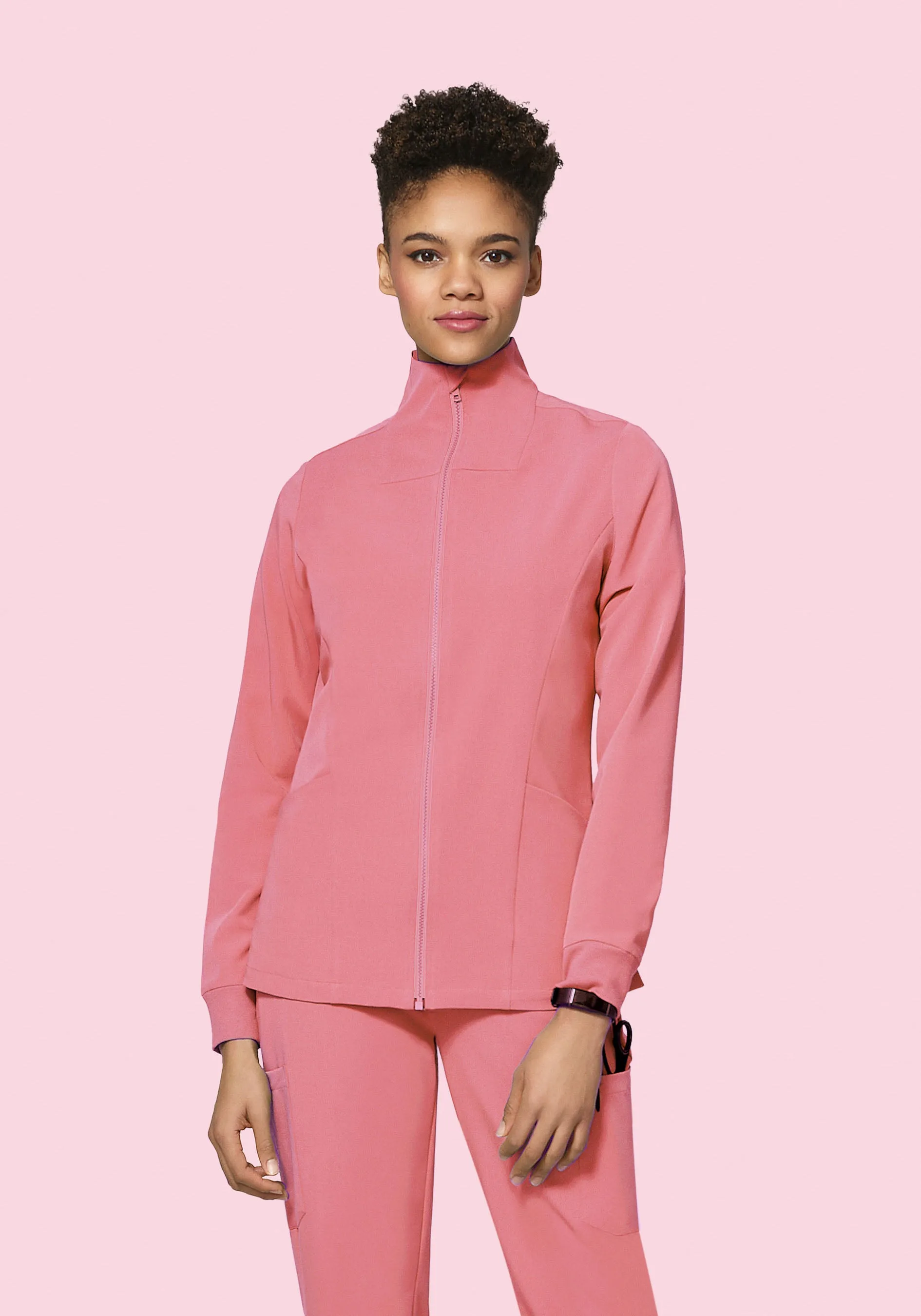 Women's Modern Scrub Jacket Peony