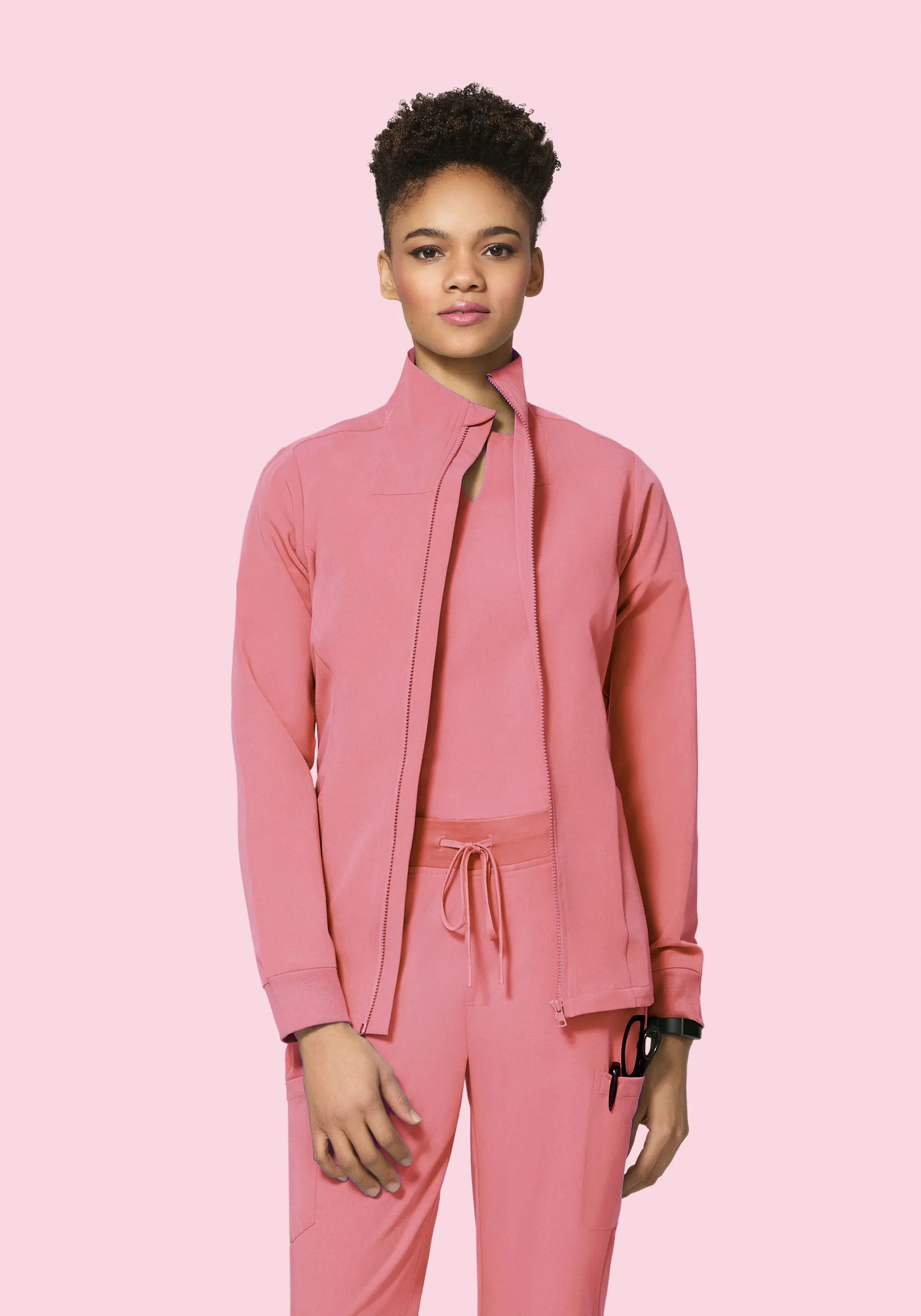 Women's Modern Scrub Jacket Peony