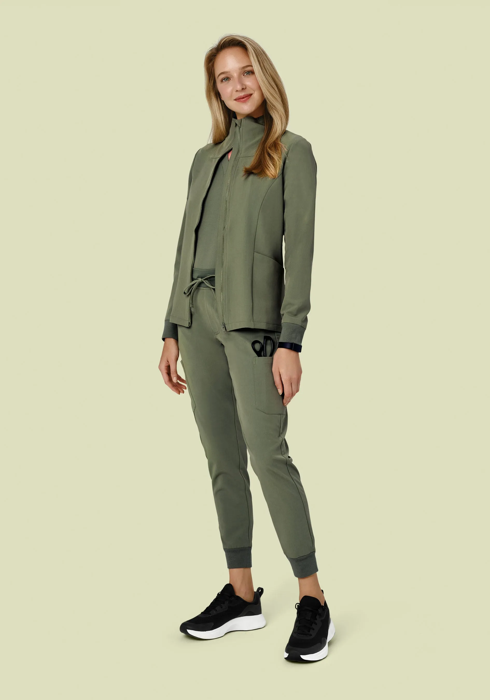 Women's Modern Scrub Jacket Sage