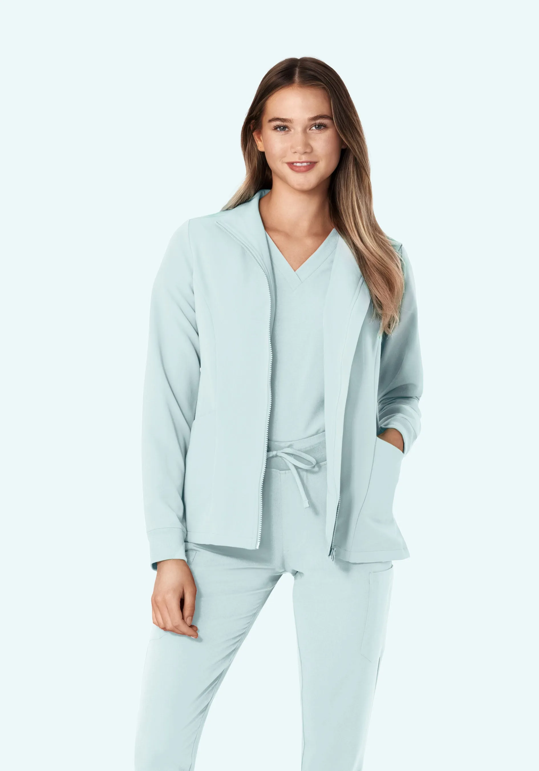 Women's Modern Scrub Jacket Sky