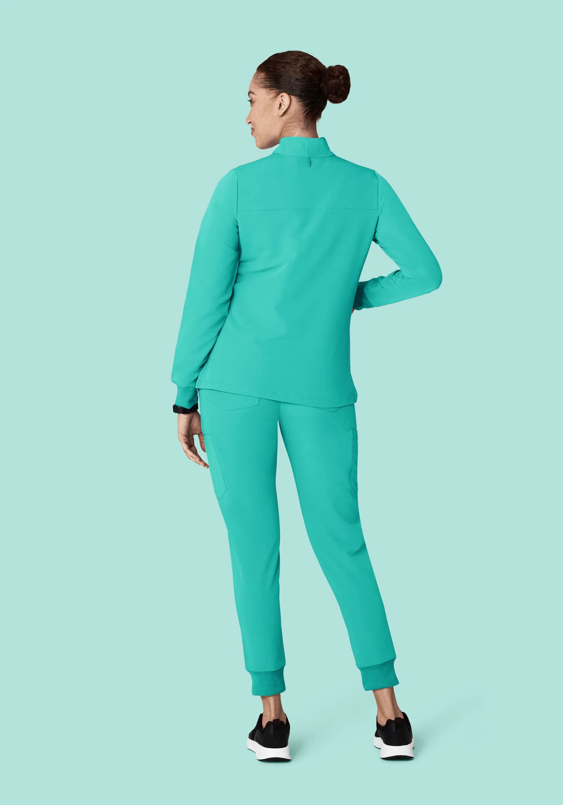 Women's Modern Scrub Jacket Surgical Green