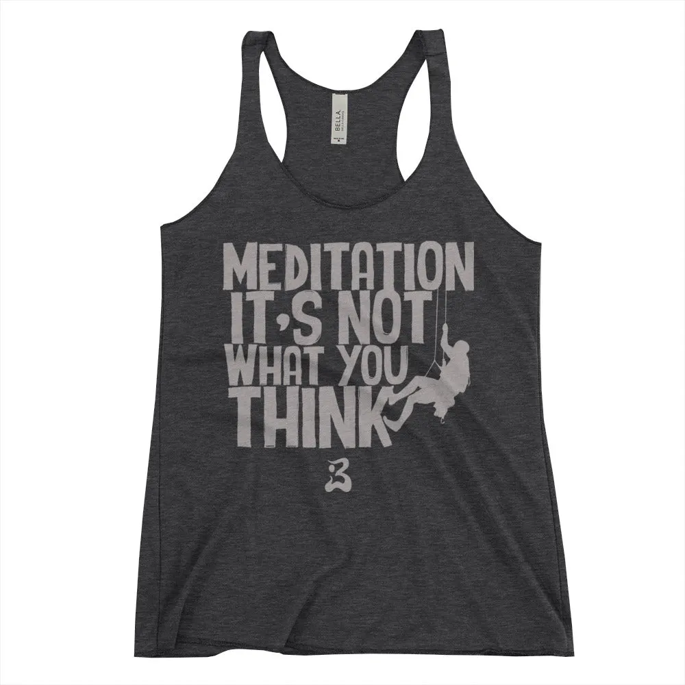 Women's Racerback Tank with Meditation Rock Climber